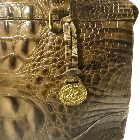 Brown Crocodile Embossed Handbag - Picture 8 of 16